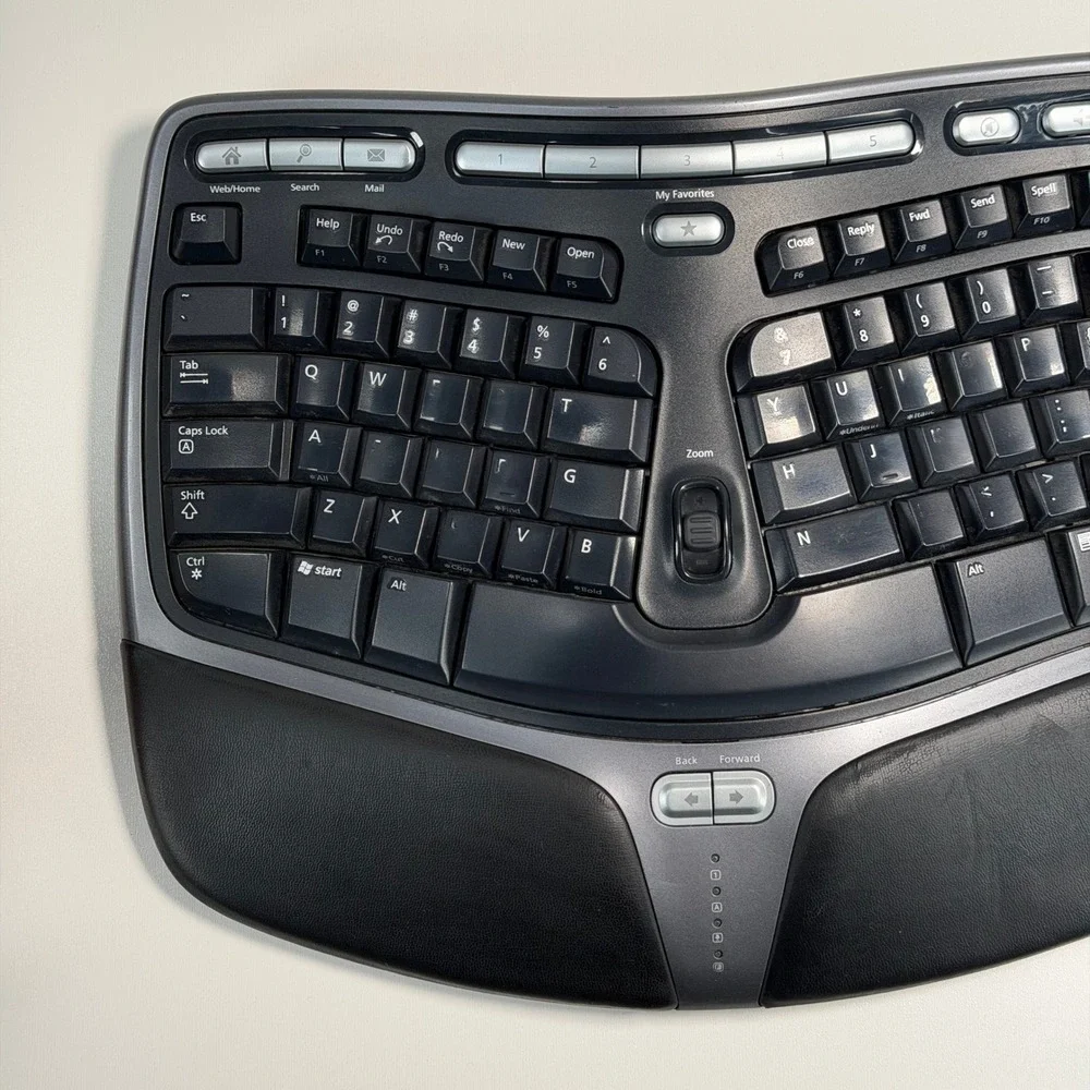 Microsoft‎ Natural Ergonomic Keyboard 4000v1.0 Silver/Black KU-0462 *Working